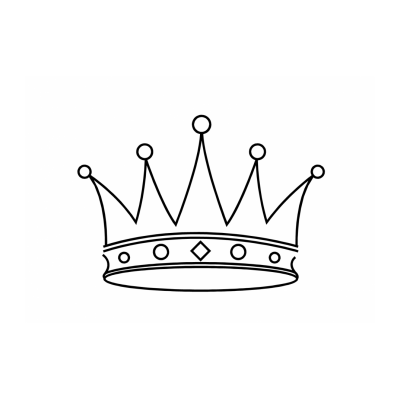Шаблон корона с зубчиками