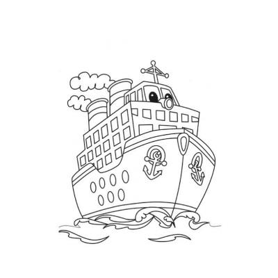  корабль раскраска для детей