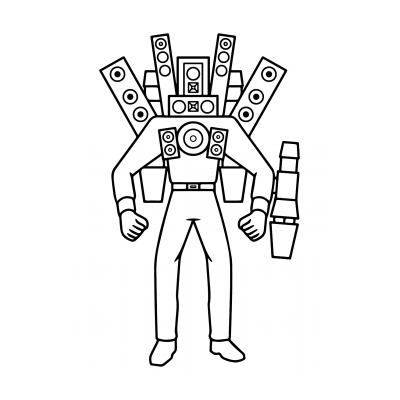 Раскраски Спикермен Титан - распечатать для детей, скачать бесплатно