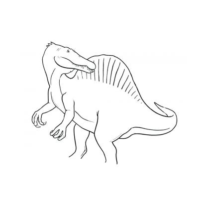  Распечатать раскраску со спинозавром