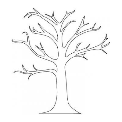 Шаблон дерево для рисунков на стене