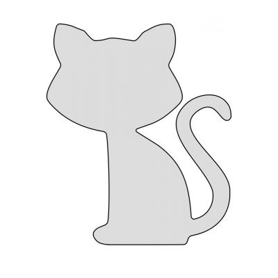 Шаблон кошка для вырезания из бумаги
