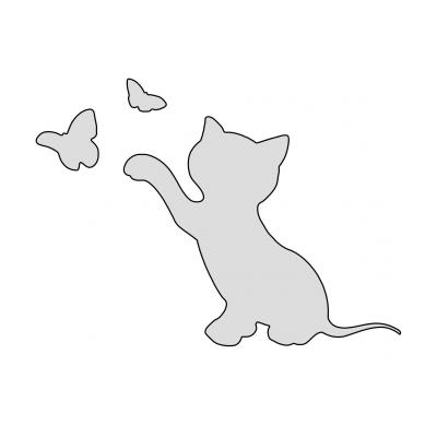 Шаблон кошка для вырезания из бумаги