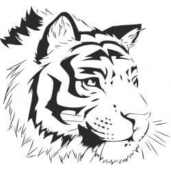  трафарет тигра для вырезания на окно 2022