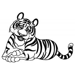  трафарет тигра для вырезания на окно детский