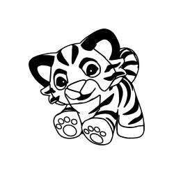  трафарет тигра для рисования для детей