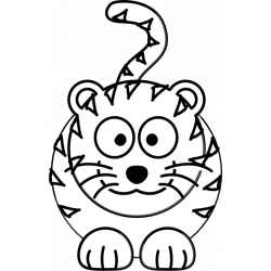  трафарет тигра для вырезания на окно детский