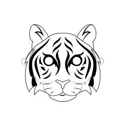  трафарет тигра для рисования