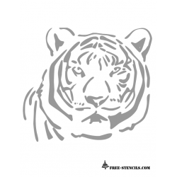  трафарет тигра на новый год 2022 для вырезания на окно