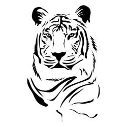 трафарет тигра для вырезания на окно 2022