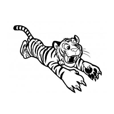  Раскраска с тигром