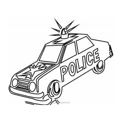  машина полиция раскраска для детей