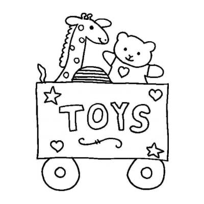 Раскраска игрушки для малышей