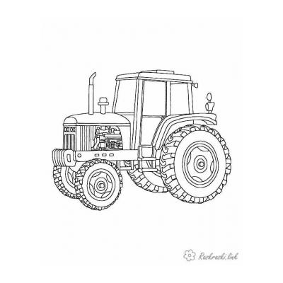  раскраски трактора и машины для мальчиков