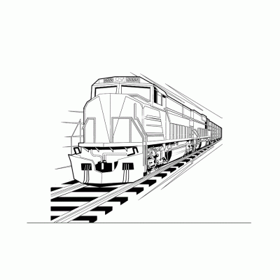  раскраска пассажирский поезд