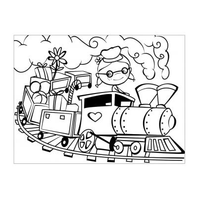  разукрашки поезда для детей напечатать
