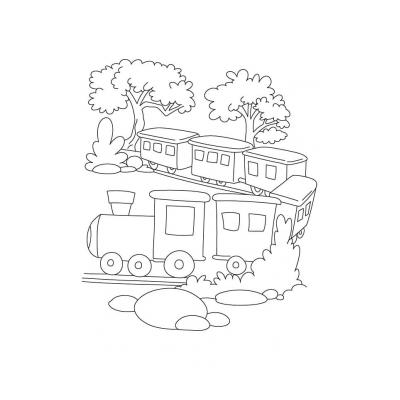  шаблон поезда с вагонами для детей
