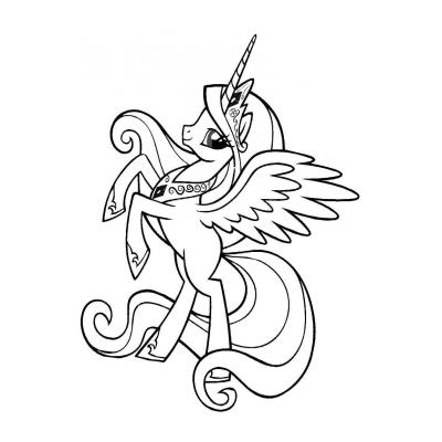 Раскраска Единорог с крыльями - распечатать, скачать бесплатно