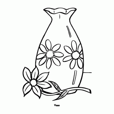 Раскраска ваза распечатать