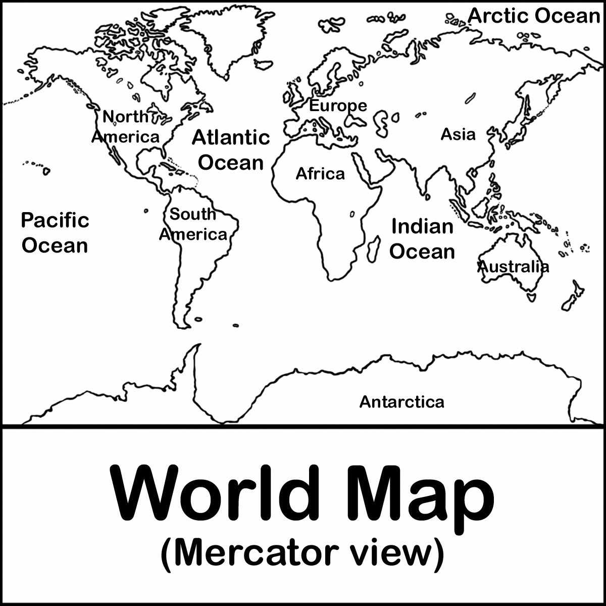 Карта континентов раскраска